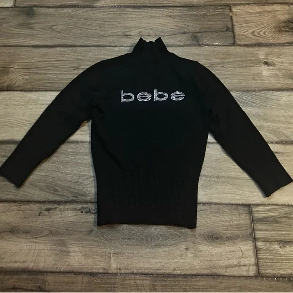 Bebe Y2K mcbling mock neck sweater - Picture 1 of 6